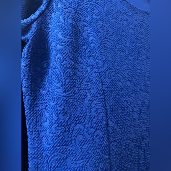 ⚫️ BOGO Jolie blue long sleeve flared embroidered style dress size medium - Picture 2 of 8